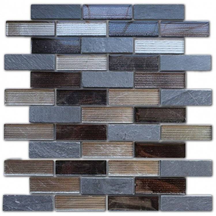 Мозаика LeeDo Naturelle 8 Alcantara Nero (2.3x7.3) 26x29.8