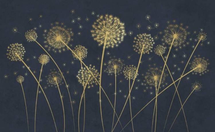 3D Фотообои Artegrafico «Золотые одуванчики» PL-040 акварель