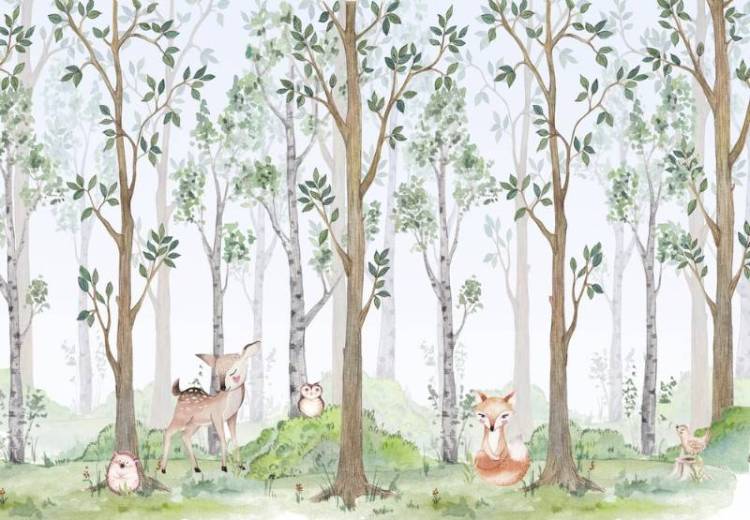 3D Фотообои Artegrafico «Акварельная полянка» KID-212 канвас