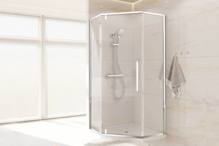 Душевой уголок Royal Bath FATO RB90TR-T-CH FATO профиль хром, стекло прозрачное, 90x90x200