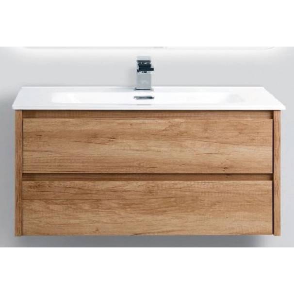 Тумба с раковиной BelBagno Kraft 100 rovere nebrasca nature, раковина LOV-1000-LVB
