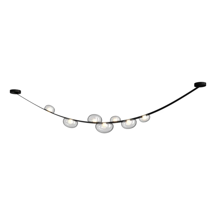 Подвесной светильник Crystal Lux Bosque Sp7 L3000 Black/Transparent