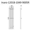 Полотенцесушитель электрический Маргроид Inaro 1200х180, правый, черный матовый фото 3
