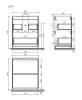 Тумба под раковину Sancos Libra Floor LB70FECH Дуб чарльстон, 69x45 фото 2