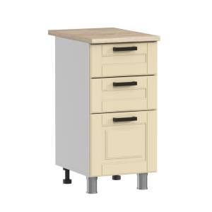 Кухонный модуль напольный Аленушка Астра Н3Я 400 Н00231091 крем,скоба черный