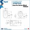 Унитаз подвесной Teymi Lina Pro Vortex Black T40114 безободковый, с сиденьем микролифт, черный матовый фото 12