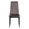Стул Tetchair Easy (mod. JSC02-1) 21254 металл, флок, Dark grey (темно-серый) HLR24/черный фото 5