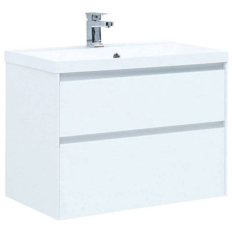 Тумба с раковиной Aquanet Гласс 90