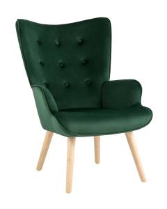 Кресло Stool Group Хью QH-8901K HLR-57 темно-зеленый, велюр