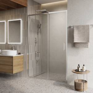 Душевая дверь BelBagno Luce LUCE-BF-1-130-C-Cr профиль хром глянцевый, стекло прозрачное, 130x195