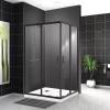Душевой уголок BelBagno UNO-195-AH-2-100/80-C-NERO черный фото 2