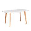Стол обеденный Tetchair Claire 21288 белый, ножки натуральный 110(140)x75x75 фото 6