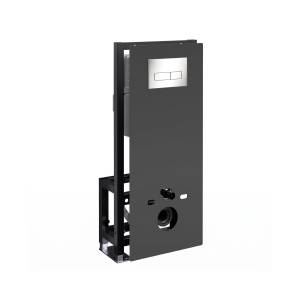 Система инсталляции для унитазов Wasserkraft Glan 66TLT.010.ME.BL.BN03 клавиша никель