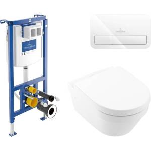 Комплект Унитаз подвесной Villeroy&Boch Architectura 4694HR01 + Инсталляция 922427000 + Кнопка Viconnect 92249061