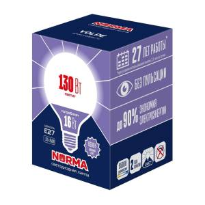 Светодиодная лампа Volpe Norma LED-G95-16W/6500K/E27/FR/NR