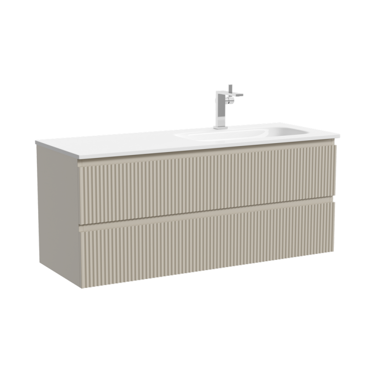 Тумба с раковиной Sancos Snob R правая, Beige Soft, 120x52