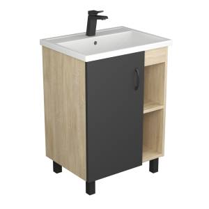 Тумба под раковину Uncoria Дора 60 56061 дуб сонома, графит