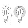 Лампа светодиодная филаментная Gauss Filament 102902222 фото 9