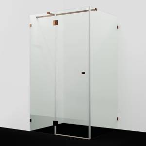 Душевой уголок Wasserkraft Paar 88H07R-MG профиль глянцевое розовое золото, стекло матовое, 120x90x200