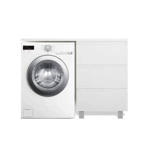 Тумба с раковиной Эстет Dallas Luxe 140 напольная, 3 ящика, под стиральную машину, R
