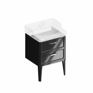 Тумба под раковину Kerama Marazzi Pompei PO.M.60.2\BLK черная глянцевая, 60 см