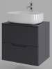 Тумба с раковиной Orange Line Li-60TugMDF+B07-540W графит матовый, 60 см фото 2