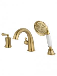 Смеситель на борт ванны Wonzon & Woghand WW-88659008-BG брашированное золото