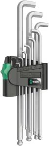 Набор Г-образных ключей WERA 950/9 PKLS Hex-Plus 4 хром, с экстракоротким концом, с шаром, 9 пр., 1.5/2/2.5/3/4/5/6/8/10 мм