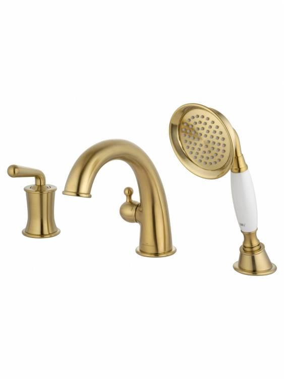 Смеситель на борт ванны Wonzon & Woghand WW-88659008-BG брашированное золото