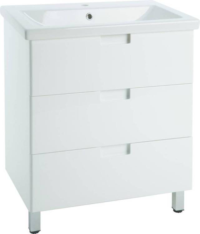 Тумба с раковиной Bellezza Пегас 80 напольная, белая