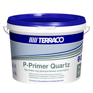 Кварц-грунт под декоративные штукатурки Terraco P-Primer Quartz база Clear 16 кг