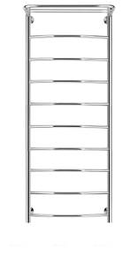 Полотенцесушитель электрический Secado Милан 4603777451219 1 СП 120x60, L, хром