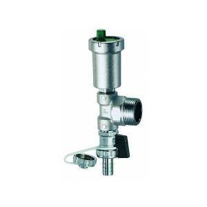 Хромированный узел FAR с автоматическим воздухоотводчиком, сливным краном 1 1/4 НР