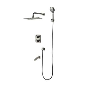 Душевой комплект Lemark Bronx LM3742GM 3 режима струи, графит