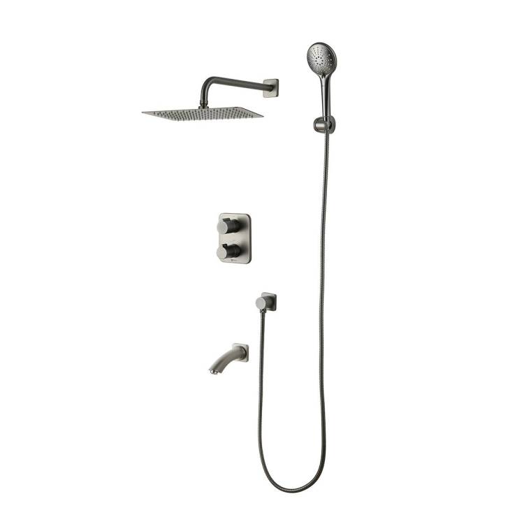 Душевой комплект Lemark Bronx LM3742GM 3 режима струи, графит