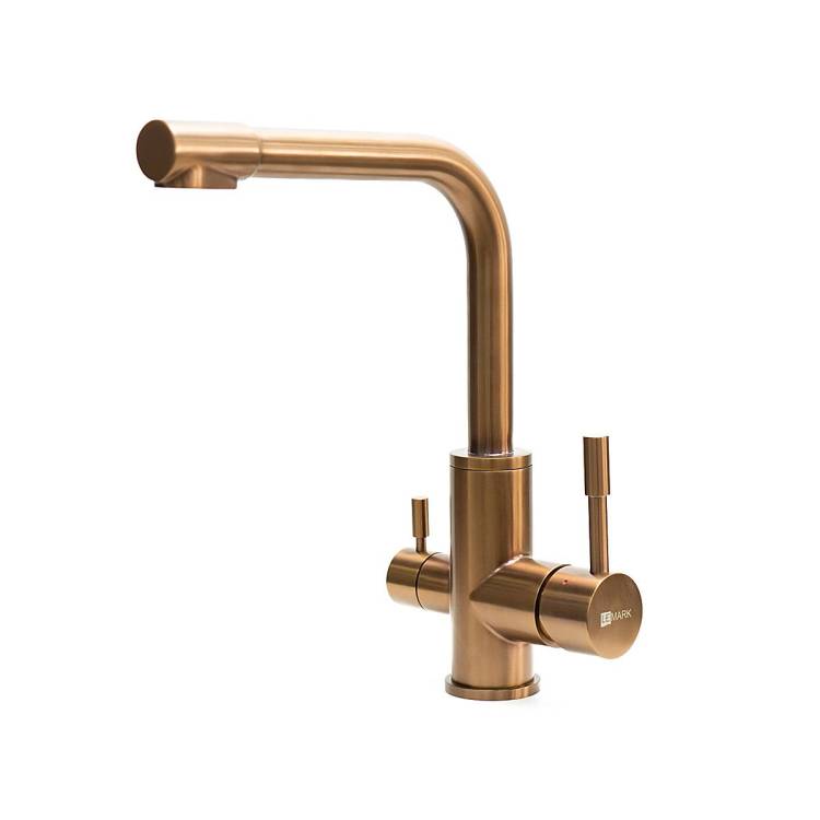 Смеситель для кухни Lemark Expert LM5061RGN с подключением к фильтру с питьевой водой Розовое Золото