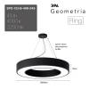 Подвесной светодиодный cветильник Geometria ЭРА Ring SPO-134-B-40K-056 56Вт 4000К черный Б0050565 фото 7