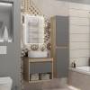 Шкаф-пенал Teymi Ritta T60526 дуб эврика, графит матовый, 35x150 фото 5