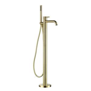 Смеситель для ванны AQUAme Siena AQM6218BG напольный, брашированное золото