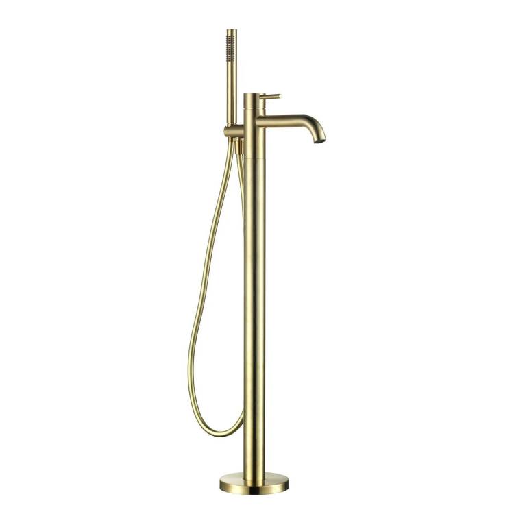 Смеситель для ванны AQUAme Siena AQM6218BG напольный, брашированное золото