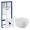 Комплект Grohe GRH775003480 Инсталляция для унитаза Grohe Rapid SL + Унитаз подвесной beWash Minimal безободковый, с сиденьем микролифт, белый глянец