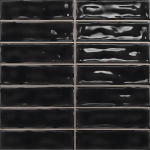 Керамическая плитка Absolut Keramika Sticks Black 20х20