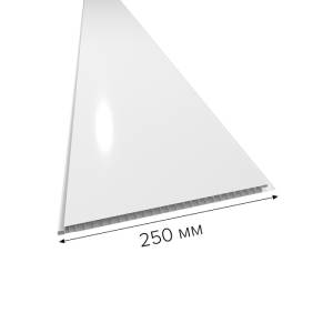 Панель ПВХ ВЕК Белая глянцевая лакированная 300x25x0.9