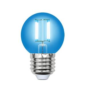 Лампа светодиодная филаментная Uniel Air Color LED-G45-5W/BLUE/E27 GLA02BL