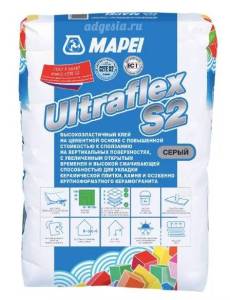 Клей Mapei Ultraflex S2 для плитки и камня серый 25 кг