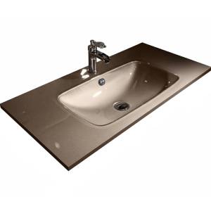 Раковина Armadi Art Lucido 852-100-BB моноблок, 105 см, бронзово-коричневая