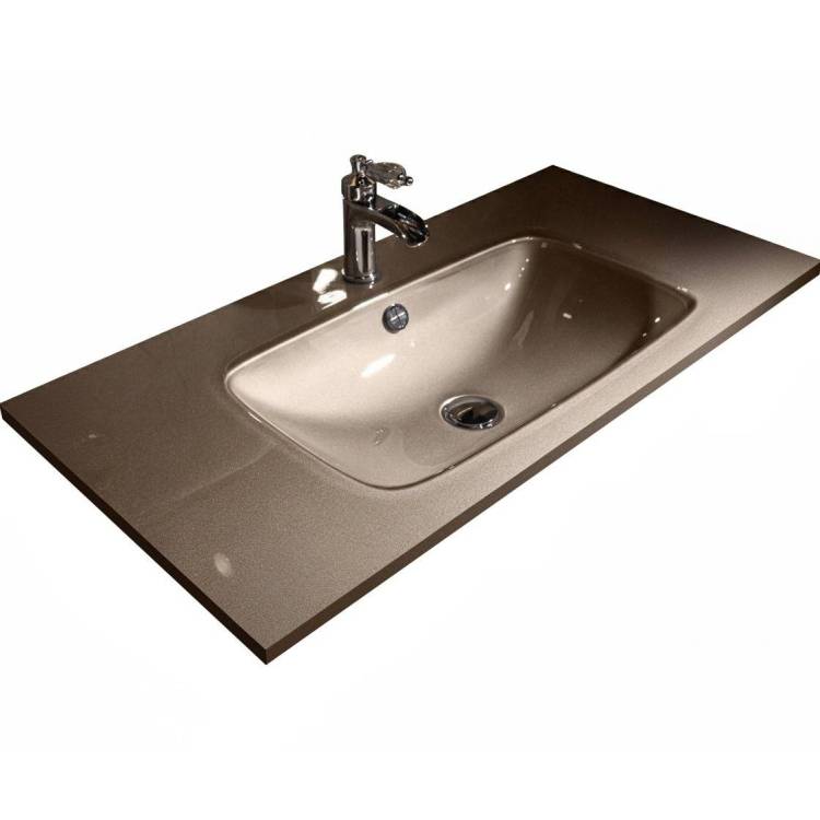 Раковина Armadi Art Lucido 852-100-BB моноблок, 105 см, бронзово-коричневая