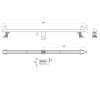 Душевой лоток Wonzon & Woghand WW-65406T-GM Темный графит, 600x32 фото 2