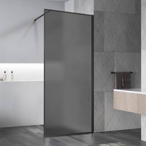 Душевая перегородка Vincea Walk in HP Art VSW-1HP900GFB профиль черный матовый, стекло матовое тонированное, 90x200