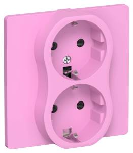 Розетка 2-местная с заземлением и шторками IEK Flite FI-R24C-16-K99 пурпурный